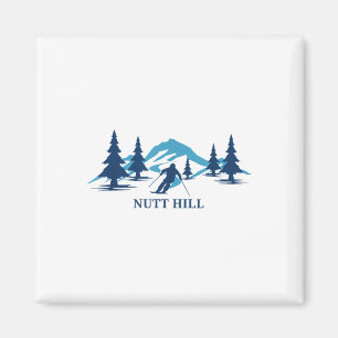 Nutt Hill Wisconsin Ski Resort Skifahrer _1 Magnet