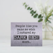 Nutte My Dark Side Rude Postcard Postkarte (Stehend Vorderseite)