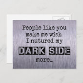 Nutte My Dark Side Rude Postcard Postkarte (Vorne/Hinten)