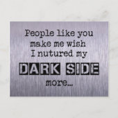 Nutte My Dark Side Rude Postcard Postkarte (Vorderseite)