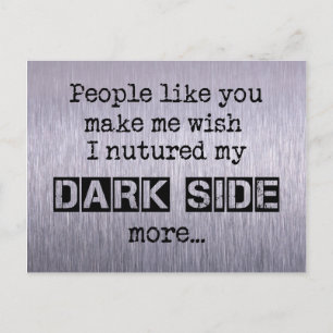 Nutte My Dark Side Rude Postcard Postkarte