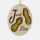 Nutty Ballpark Erdnüsse in Muscheln Nüsse Personal Keramik Ornament (Rechts)