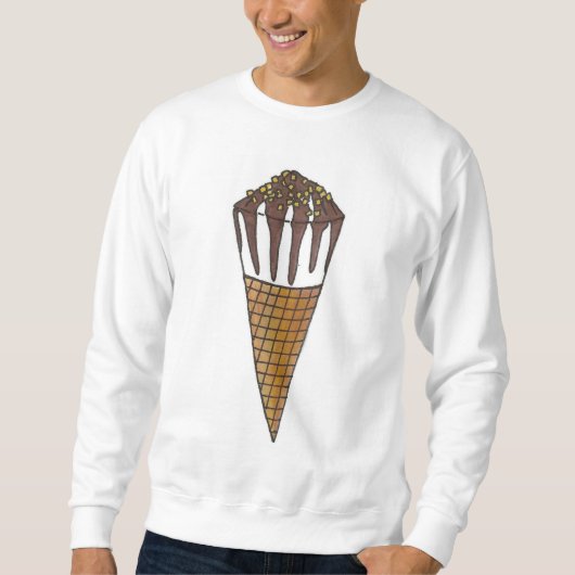 Nutty Buddy Chocolate Ice Cream Cone Sweatshirt (Vorderseite)