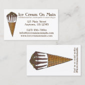 Nutty Buddy Schokolade Ice Cream Sweet Shoppe Cone Visitenkarte (Vorne/Hinten)