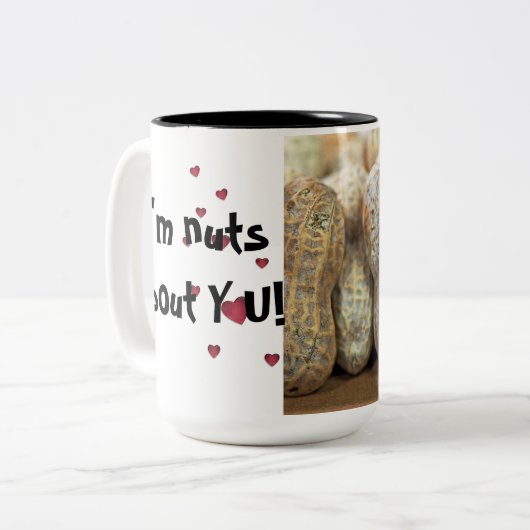 Nutty Couple Zweifarbige Tasse (Vorderseite Links)