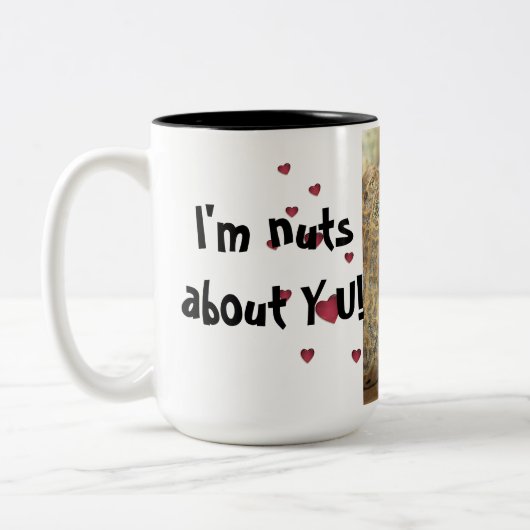 Nutty Couple Zweifarbige Tasse (Links)