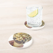 Nutty Ice Creme Cone Sandstein Untersetzer (Seite)