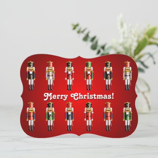 Nutty Nutcracker Feiertagskarte (Stehend Vorderseite)