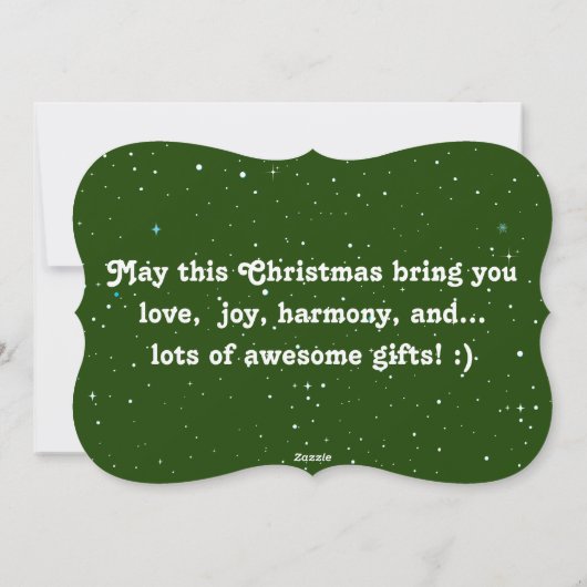 Nutty Nutcracker Feiertagskarte (Rückseite)