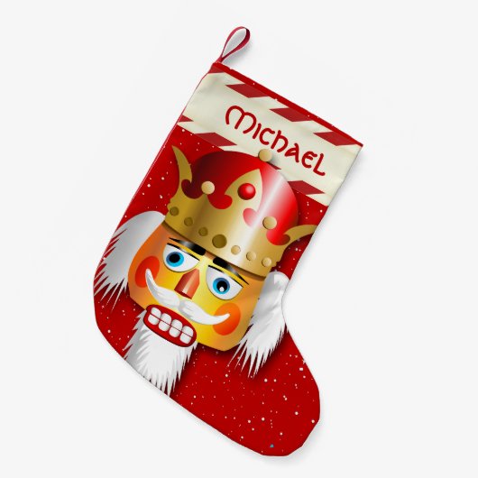 Nutty Nutcracker King Kleiner Weihnachtsstrumpf (Vorderansicht (hängend))