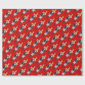 Nutty Nutcracker Toy Soldier Cartoon Geschenkpapier (Flach)