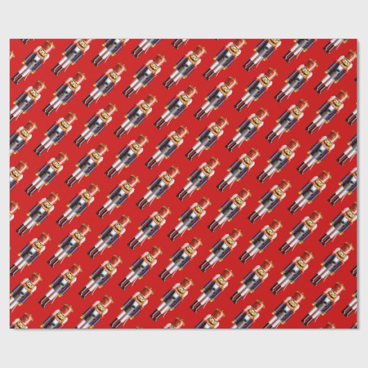 Nutty Nutcracker Toy Soldier Cartoon Geschenkpapier (Flach)