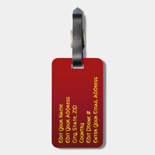 Nutty Nutcracker Toy Soldier Gepäckanhänger (Rückseite vertikal)