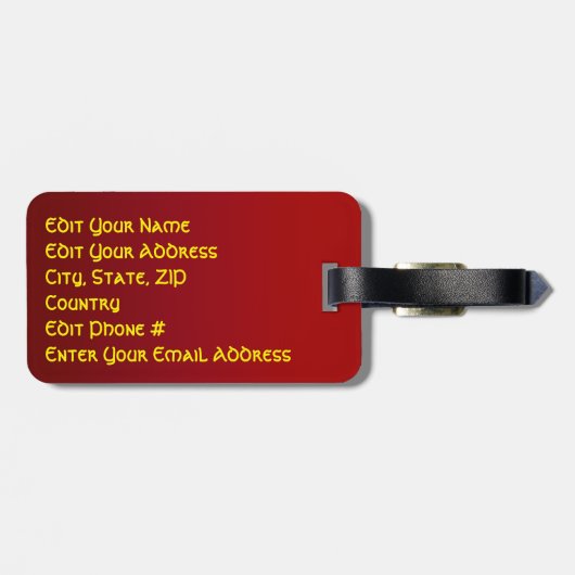 Nutty Nutcracker Toy Soldier Gepäckanhänger (Rückseite horizontal)