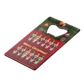 Nutty Nutcracker Toy Soldiers Geldbeutel Flaschenöffner (Vorderseite Schrägansicht)