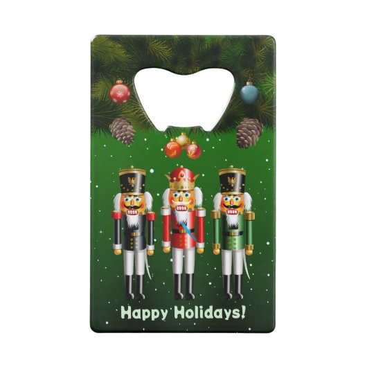 Nutty Nutcracker Toy Soldiers Geldbeutel Flaschenöffner (Rückseite)