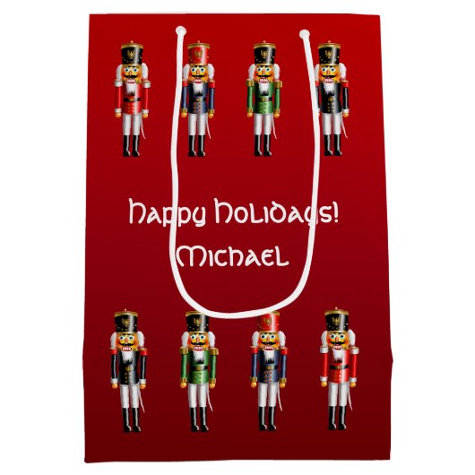 Nutty Nutcracker Toy Soldiers Mittlere Geschenktüte (Rückseite)