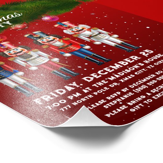 Nutty Nutcracker Weihnachtsgebäck Party Fotodruck (Ecke)