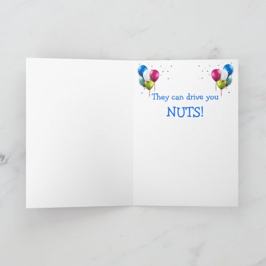 Nutty Squirrel Joke Birthday Karte (Innenseite)