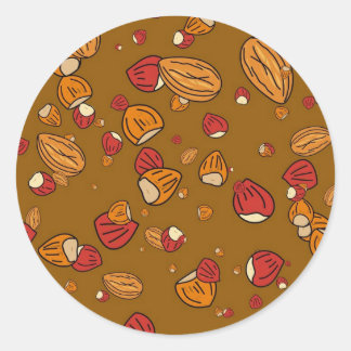 Nutty Wallpaper Runder Aufkleber