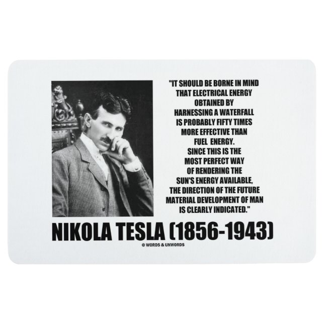 Nutzbarmachung eines Wasserfallsuns Energie Tesla Bodenmatte (Vorderseite)