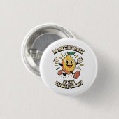 Nutze den Moment – Zitronen-Pin-Button Button (Vorne & Hinten)