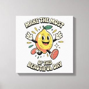 Nutze den Moment – Zitronenposter-Kunst Leinwanddruck