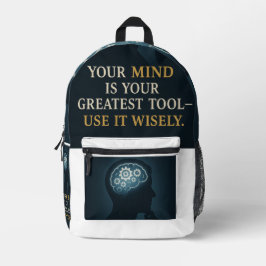 Nutze den Power deines Geistes Bedruckter Rucksack