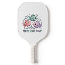 "Nutze den Tag" Farbiger Fisch Strand Paddle Ball