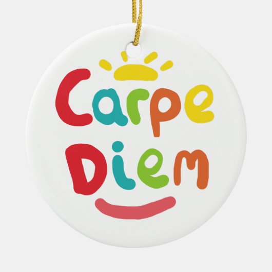 Nutze den Tag Keramik Ornament (Vorne)