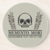 Nutze den Tag Memento Mori Totenkopf Getränkeuntersetzer (Vorne)