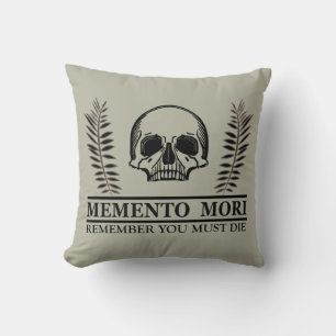 Nutze den Tag Memento Mori Totenkopf Kissen