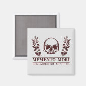 Nutze den Tag Memento Mori Totenkopf Magnet (Vorderseite/Rückseite)