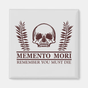 Nutze den Tag Memento Mori Totenkopf Magnet