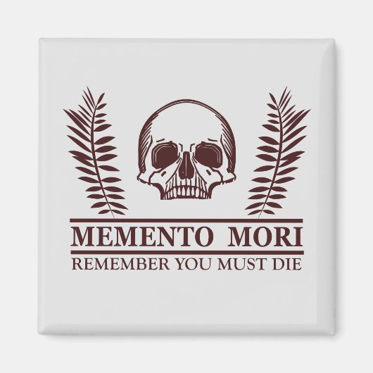 Nutze den Tag Memento Mori Totenkopf Magnet (Vorne)