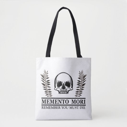 Nutze den Tag Memento Mori Totenkopf Tasche (Vorderseite)
