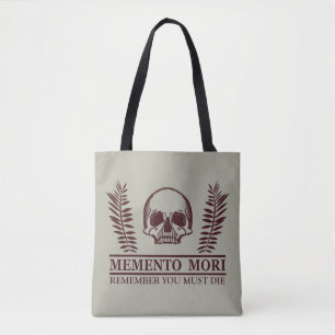 Nutze den Tag Memento Mori Totenkopf Tasche