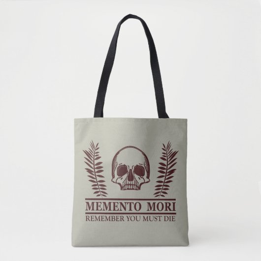 Nutze den Tag Memento Mori Totenkopf Tasche (Vorderseite)