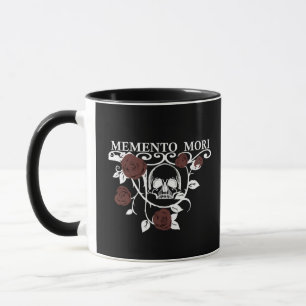 Nutze den Tag - Rote Rosen - Memento Mori Schädel Tasse