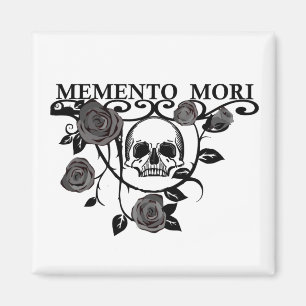 Nutze den Tag - Schwarze Rosen - Memento Mori Schä Magnet