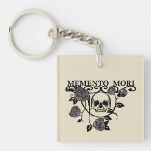 Nutze den Tag - Schwarze Rosen - Memento Mori Schä Schlüsselanhänger