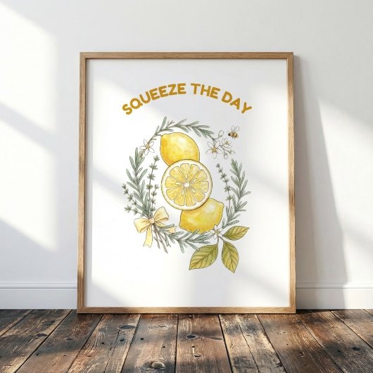 Nutze Den Tag Zitrone Küche Wand Kunst Poster