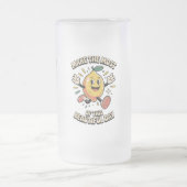 Nutze den Tag – Zitronen-Kaffeetasse Mattglas Bierglas (Mittel)
