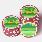 Nutze es oder verliere es Weihnachtsgeschenk Pokerchips (Stapel)