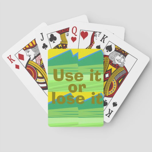 Nutze es oder verliere es Weihnachtsgeschenk Spielkarten (Rückseite)