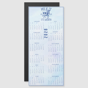 Nutze es voll aus 2026 Blauer Kalender Magnetkarte