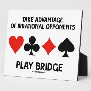 Nutze Irrationale Gegner aus Spiele Bridge Fotoplatte