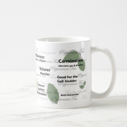 Nutzen der Pfefferminz-Tee-Tasse (Blattentwurf) Kaffeetasse (Rechts)
