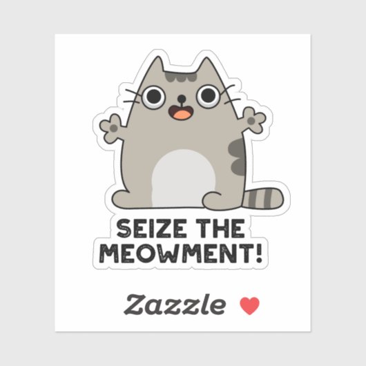 Nutzen Sie den positiven Cat Pun Aufkleber (Blatt)