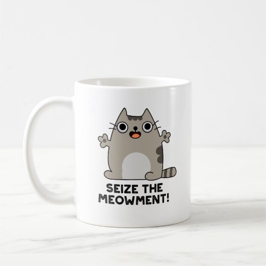 Nutzen Sie den positiven Cat Pun Kaffeetasse (Links)